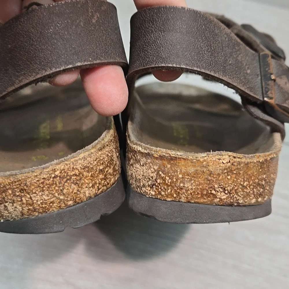Birkenstock Women Milano Brown Suede Sandals Shoes Sz 36/5 Narrow